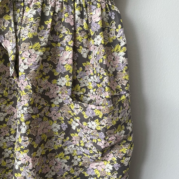 ARITZIA | WILFRED 100% SILK AND LINEN FLORAL BOHO DRESS SIZE 6 - Picture 4 of 14